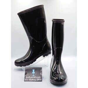 UGG Women's Eggplant Shaye Tall Glossy Waterproof Rain Boots Size 11 2519